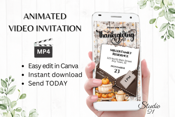 Animated Thanksgiving Invitation: A Modern Twist on Tradition