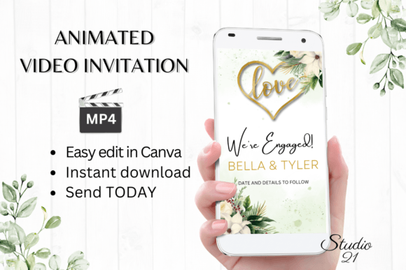 Announce Your Christmas Engagement with a Modern Animated Twist
