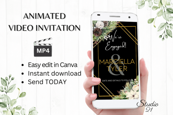 Christmas Engagement Announcement W1175B: A Festive Design Guide