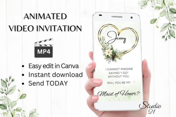 Christmas Maid of Honor Proposal W3178MH: A Festive Display Typeface