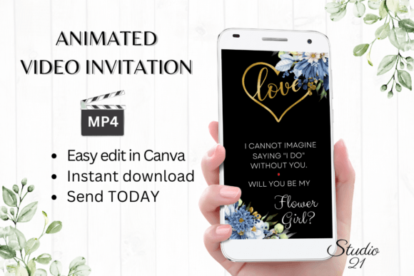 Digital Flower Girl Proposal W3141FG: A Modern Script for Elegant Branding