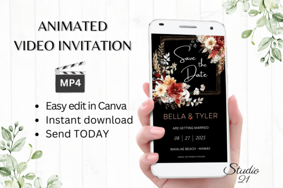 Effortless Autumn Invitations: Your Guide to Fall Save the Date W2153