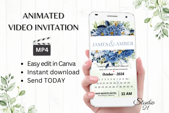 Effortless Elegance: Why Digital Wedding Invitation W8146B Simplifies Your Design Process