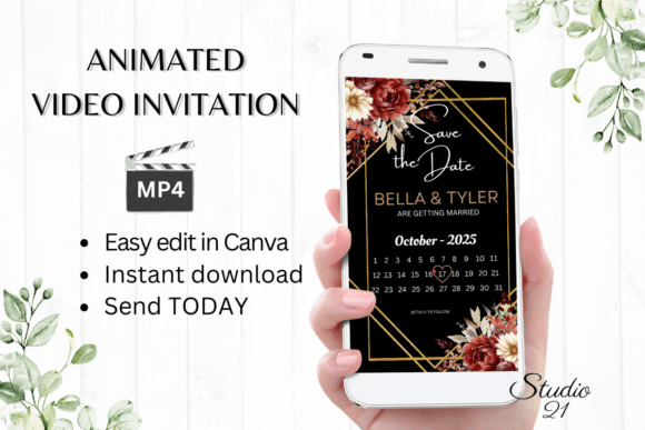 Fall Save the Date W2155B: Your Autumn Invitation Template