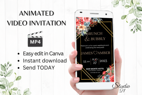 Floral Wedding Brunch Invite W9135: A Modern Digital Solution