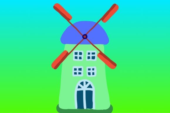 Spinning Windmill Building: A Font That Moves
