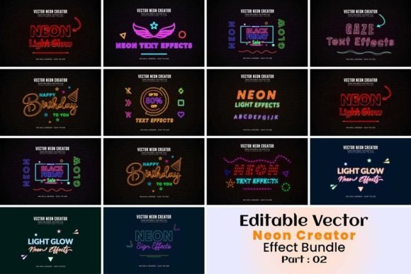 Vector Neon Creator Editable Effect: Instant Glow